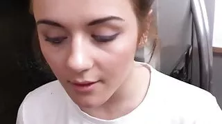 Young hottie shares step daddys big fat POV cock with BFF