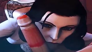 Sexy brunette 3D MILF rides dick and blows it well