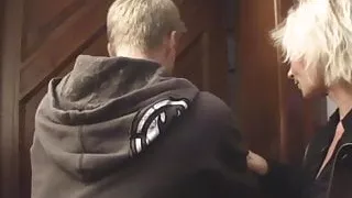 Hot old blonde gets her pussy slammed