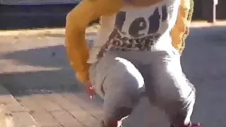 Japanese Girl Caught Pissing On Street