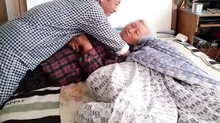 Amateur Asian Granny With Younger