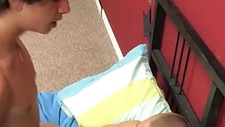 Twink top Patrick stuffs raw cock deep inside cute Nathan