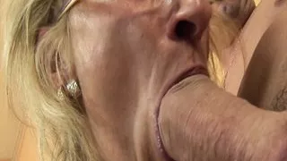 Horny grandma enjoys rimming with stepson