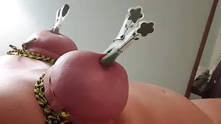 Mature solo masterbation tied tits bdsm