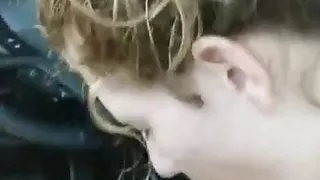 Prostitute giving head in car