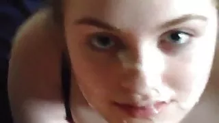 Big tits handjob facial