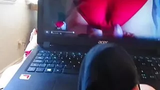 Cum in black cotton panty pocket