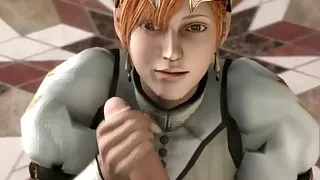 Horny busty 3D game heroes enjoy blowjob and sex