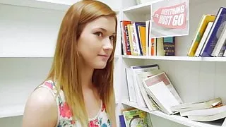 Juicy ginger teen Alaina Dawson slammed in POV