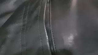 Masturbation leather pants button fly