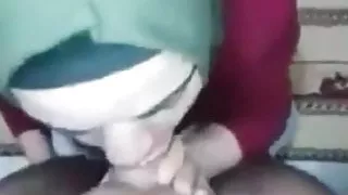 Muslim hijabers sucking circumcised cocks