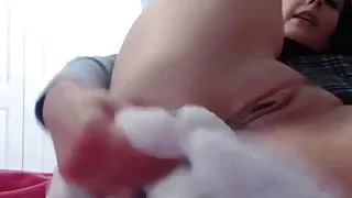 Farting on a stuffed bunny