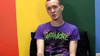 Punk rocker Chris Jett playing with his butt and cock