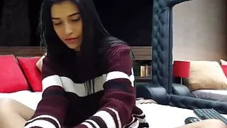 Hot latina and her nylon feet