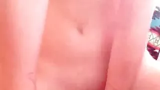 another British student riding a dildo too big for her!