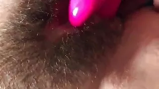 Hairy pussy play with toys
