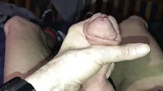 stroking my cock after pumping