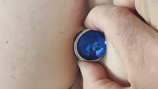 hot granny has an ass plug inserted - preparing for anal pt2