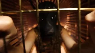 Dani Daniels A Trapped Bitch Inside A Dog Cage
