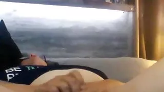 BBW masterbates with fat white dildo on camera for me