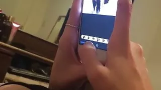 Slut watching herself