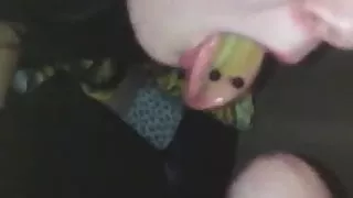 Cumslut sucks and swallows