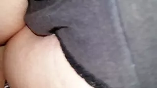 Milf in black panties