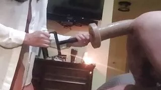 Miss A with the sissy stick and the XL Mr Hankeys El Ray