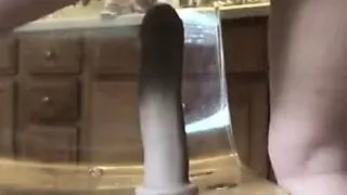 Wife riding her dildo and squirting