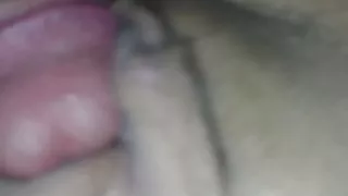 fuck her clits foreskin with my cock closeup