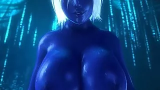 Queen Nualia 3D Hentai Cowgirl Ride Blue Skin With Big Tits