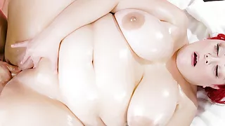 Fat Huge Redhead Used as Fuck Pillow