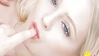 Glamorous girl shows perfect body 4K Closeup