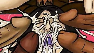 Latina MIlf caught gang banged by BBC