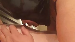 Nipple play  my friend slave megu.