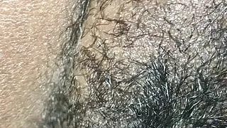 Fat hairy pussy fucked by big chocolate dick