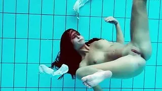 Hungarian teen Szilva underwater naked