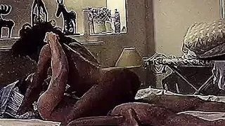 That black babe starts to enjoy it...