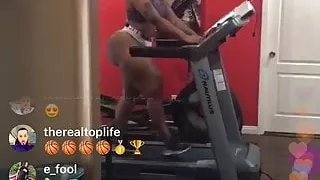 Ass on treadmill