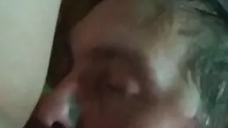 Pussy licking in the sauna