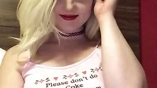 Beautiful Blonde showed her tits