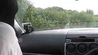 Hitchhiking brunette fatty is picked up and fucked