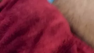 My BBC cock inside my red colour panty