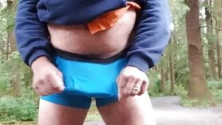 Feeling myself up in the woods