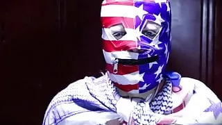 Horny wrestler has some double toy action