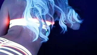 Samantha gets off in this super hot black light solo