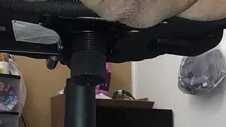 Horny fat guy cumminig