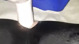 Dildo Anal in spandex Tights