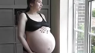 Huge Pregnant belly with twins