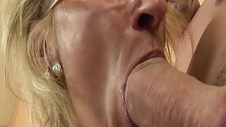 Horny grandma enjoys rimming with stepson